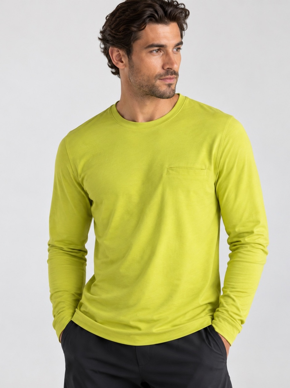 Lululemon In Your Element Long Sleeve Men’s Chartreuse